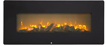 BNUTFRDD Fake Fire 42 Inch 1400W Wall Hanging Fireplace Single Color Fake Wood Heating Wire With Small Remote Control Living Room Furniture
