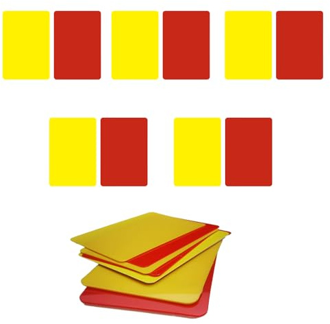 10 Stück Fußball Schiedsrichter Karte,Gelbe und Rote Karte Fußball Schiedsrichter-Karte,Gelbe und Rote Karte Fußball Schiedsrichter,PVC Schiedsrichterkarten,für Fußballspiele Sportveranstaltungen