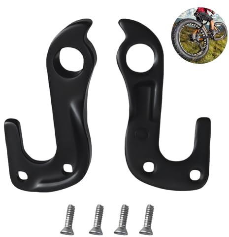 KLINNA Lot de 2 pattes de dérailleur pour Cube Aim SL 10148 | Crochet de dérailleur robuste en alliage d'aluminium | Crochet arrière de rechange pour vélo de montagne, complet avec 4 vis de fixation
