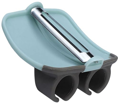 OSOLADY Pelador de Verduras de Acero Inoxidable, Pelador Multifuncional para Patatas y Frutas, Mango Ergonómico Azul y Gris, 1 Pieza, Utensilio de Cocina para Pelar Zanahorias y Pepinos
