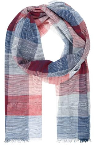 LINDENMANN Schal Herren grau Herren-Schal dünn 100% Baumwolle