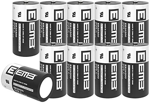 EEMB ER26500 C Size 3.6V 9000mAh Lithium Battery High Capacity Li-SOCL₂ Non-Rechargeable LS26500 SB-C01 TL-2200 for TPMS Automobile tire pressure monitor Smart card instrument electricity meter (10)