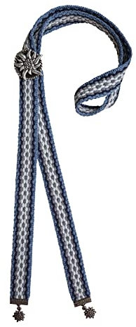 Moschen-Bayern Trachtenband/Trachtenbinder/Trachtenkrawatte/Schleife Herren Blau Beige