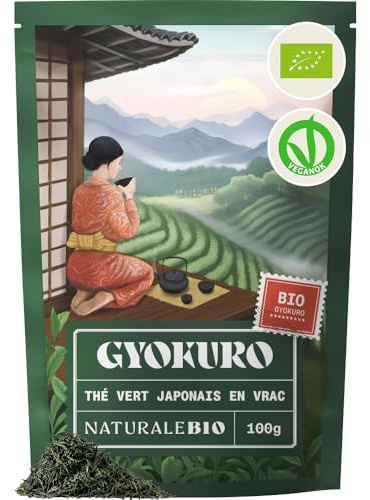 NaturaleBio Ekologiskt Japanskt Grönt Gyokuro Te | 100 g, Löste Blad från Första Skörden, Odlat i Japan, Naturligt och Rent Bio-te med Fyllig Umami