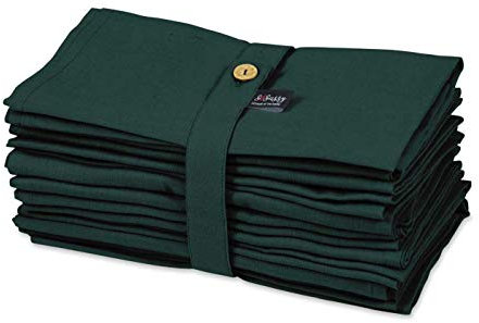 S4Sassy Green Solid Home Decor 12 x Holiday Parties Cloth Table Linen Re-Usable Dinner Napkins Set