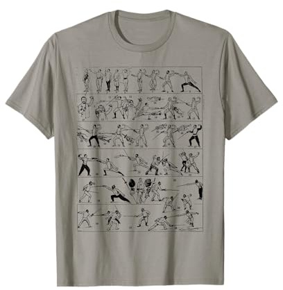Fencing Vintage Chart Retro Funny Fencing Sports T-Shirt