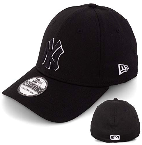 New Era Basecap Baseball Cap Herren Limited Edition Mütze 39THIRTY (Black/White Yankees, M/L)