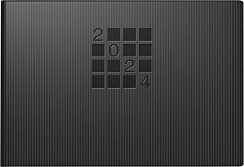 rido/idé Wochenkalender Modell Septimus 2024 2 Seiten = 1 Woche quer Blattgröße 15,2 x 10,2 cm schwarz