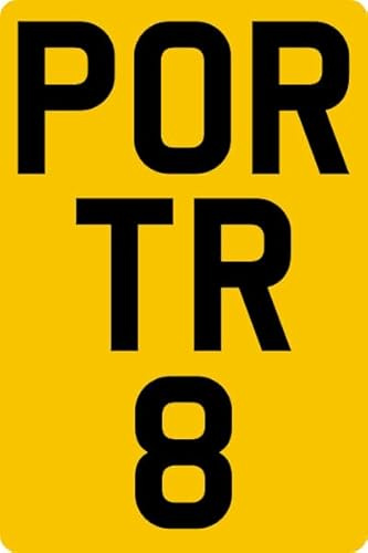 Size 5 x 7 (5 inch wide x 7 inch tall) PORTRAIT FORMAT (taller than wide) MOTORCYCLE REAR NUMBER PLATE - SHOW PLATE (NOT ROAD LEGAL) - WITHOUT BORDER
