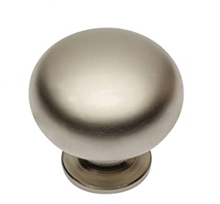 BRESKO 1-20 Stk Möbelknöpfe Möbelknauf Knopf Möbelgriffe Knauf Schrank Schrankknopf Schubladen Schubladenknopf Bergamo (2, Nickel matt)