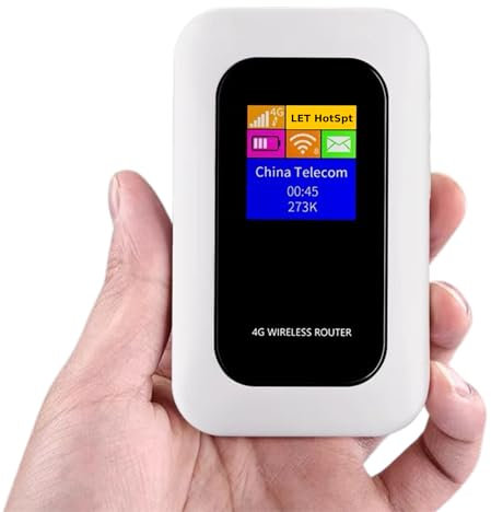 Sxhlseller 4G Mobiler WLAN-Hotspot-Router mit High-Gain-Antennen, SIM-Kartensteckplatz und Speicherkartenerweiterung, Unterstützt Bis zu 10 Benutzer, für Unterwegs