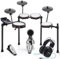 Alesis Nitro Max Batteria Elettronica con Pelli Mesh Silenziose, Rullante a Doppia Zona da 10, Bluetooth, 440+ Suoni Autentici, Drumeo, USB Midi, Pedale Grancassa e Cuffie per Batteristi