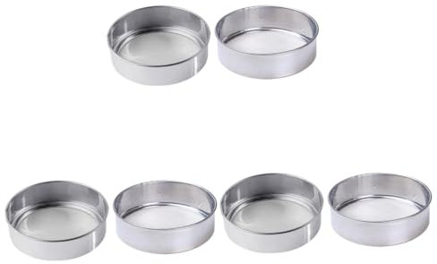 OUNONA 6pcs Mesh Flour Sifter Powder Sifting Strainer Cake Baking Filter Sifter Baking Tools