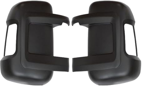 2x Spiegelabdeckung Spiegelkappe Links Rechts Außenspiegel Abdeckung Kurz | 2x Schwarz Spiegelkappe Satz Kompatibel mit Peugeot Boxer Fiat Ducato Citroën Jumper 2006+ Opel Movano 2021+