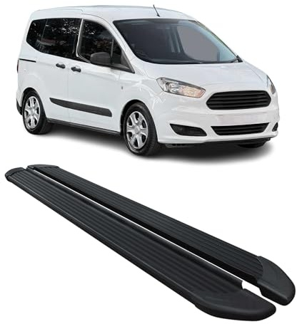 OMAC Trittbretter Seitenschweller kompatibel mit Ford Transit/Tourneo Courier 2014-2022 L1 Schwarz