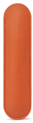 Whakano 1 Stück Leder Stiftetui,Retro Halter,Pencil Case für Studenten,Füllfederhalter Mäppchen,Ledermäppchen,Teenager Stift Etui,für Schule & Büro,Studentin,Orange