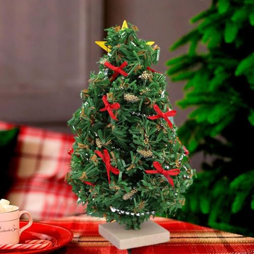Miniatur Weihnachtsbaum für Puppenhaus Puppenhaus Weihnachtsbaum Realistische Puppenhaus Ornamente 1:12 Maßstab Puppenhaus Weihnachtsbaum Künstlicher Weihnachtsbaum für Puppenhaus Dekoration Zubehör