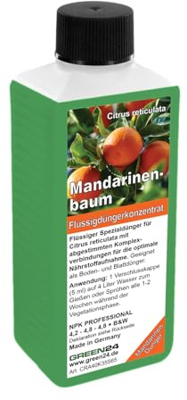 Mandarinenbaum-Dünger – Citrus reticulata Mandarienen Flüssigdünger für üppiges Wachstum und Früchte 250 ml