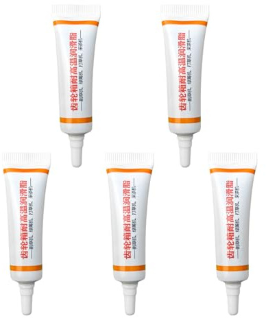 Lubrificante per tagliasiepi | 5 pezzi di grasso lubrificante a lunga durata per tosaerba | Olio lubrificante universale con inserto filettato per attrezzi da giardino macchine esterne