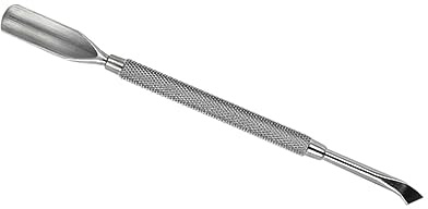 Mipcase Empujador de Cutículas Inoxidable Doble Cara para Manicura Herramienta Profesional para Eliminar Muerta y Pulir Uñas para Personal y Salones de