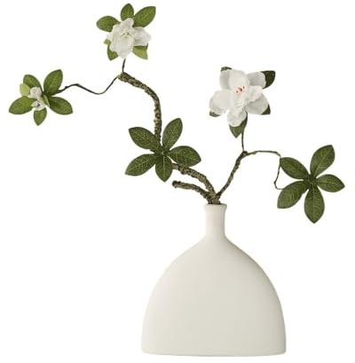 ZKALQECNF Decorazione Piante in vaso Soggiorno Simulazione decorativa Composizione floreale Azalee Fiori Finti