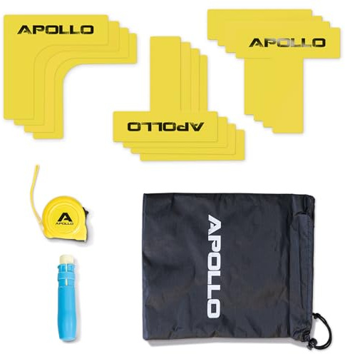 Apollo Pickleball Court Set – Set di marcatori per campo da gioco Pickleball, adatto anche per pallavolo o tennis