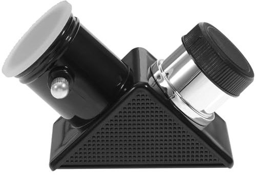 Espejo Diagonal 90° Telescopio, Adaptador Óptico 0.965 Pulgadas | Imagen Recta, Vidrio Óptico, Instalación Fácil, Accesorio Astronómico Negro
