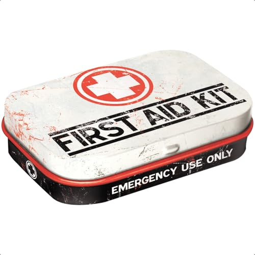 Nostalgic-Art 81256 Nostalgic Pharmacy - First Aid Kit | Pillen-Dose | Bonbon-Box | Metall | mit Pfefferminz-Dragees