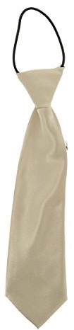 Corbata para niño de color sólido – Corbata infantil preatada para niño de honor, bautizo, colección de padre e hijo – nudo preatado, beige, Talla única