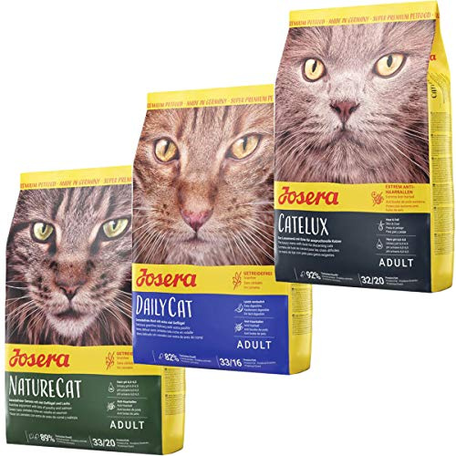 Josera Die Gourmetvariation für die Katze: je 2 kg NatureCat, DailyCat & Catelux