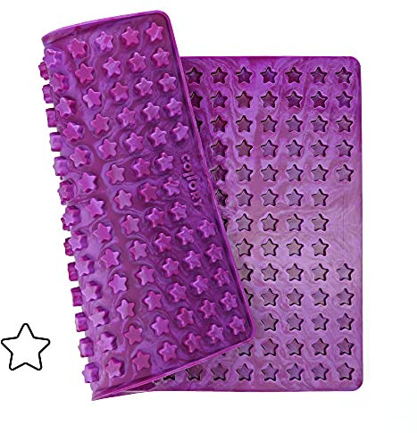Collory Backmatte Hundekekse für MINI STERN (1,5cm) Leckerlis, Silikon Backform, Pralinenform, Schokoladenform, Hitzebeständig, Lebensmittelecht & Bpa-frei