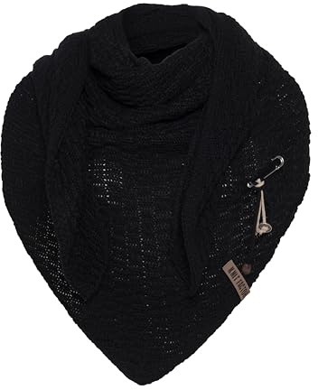 Knit Factory - Jaida Trekantssjal - Black - 190x85 cm