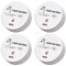 WER Water Leak Alarm Sensor, Battery Operated Leak Alert, 90dB Water Detector for Basements, Bathrooms, Laundry Rooms, Kitchens, Garages and All Office Areas (Shipped Without Battery, 4 Pack)