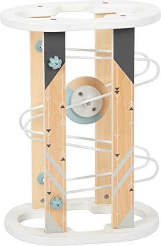 small Foot Magnetkugelbahn, modernes Design mit großem Holzanteil, mit großem Drehelement, ab 18 Monaten, 12233