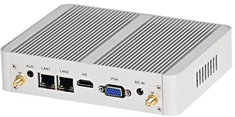KINGDEL Mini PC Home Firewall Celeron J4105 4 núcleos CPU, 4GB RAM+128GB SSD, UHD Graphics 600 Micro Industrial PC Soporte 4K 1xHD 2xLAN 4xUSB 1xCOM