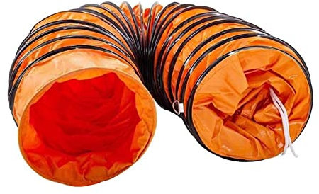 LIGUOYI PVC Warmluftschlauch 300mm 500mm Durchmesse Lufttransportschlauch, 5m 10m Länge Flexibler Lüftungskanal Mit D-Rings, Flammhemmend PVC Luftkanal Für Bauventilator Ventilator, Langlebig