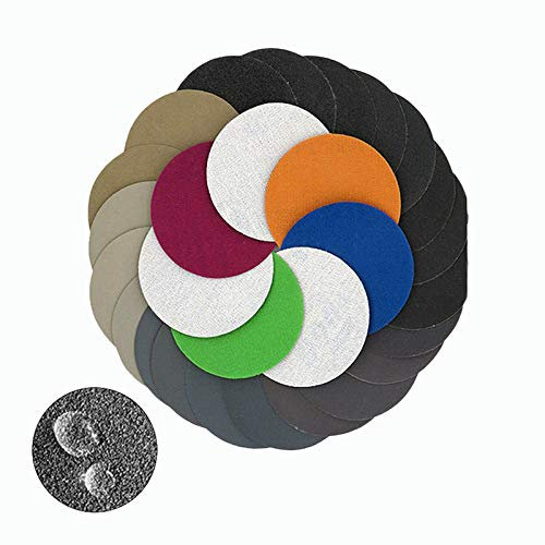 50pcs disque de flocage papier abrasif humide et sec 400 800 1500 2000 2500 3000 5000 7000 10000 grain 3 pouces 75 mm papier abrasif de polissage miroir, P800, 50PCS