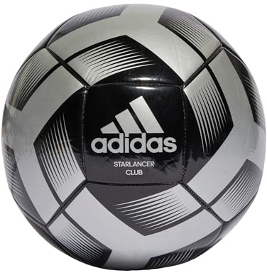 ADIDAS IA0976 STARLANCER CLB Recreational Soccer Ball Unisex Adult Black/Silver met. Taille 5