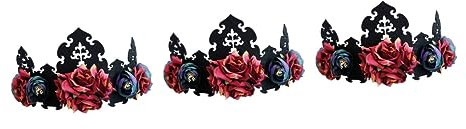 FOMIYES 3stücke Halloween Haarreif Blumenkranz Farbige Kopfbedeckung Für Damen Und Mädchen Für Kostümpartys Und Cosplay Hochwertiger Haarschmuck Perfektes Accessoire Für