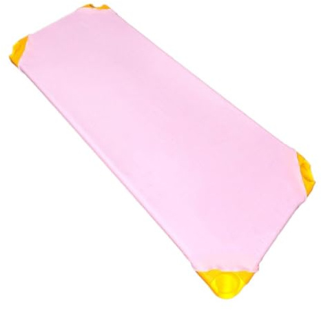 Sabana Bajera para Hamaca de guarderia con 4 Gomas.Sábanas Bajeras para Cuna Apilable de Guardería.145x69cm (1ud Rosa)