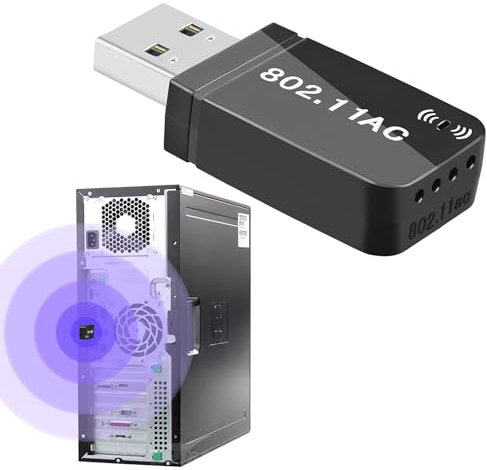 HENGBIRD USB WLAN Stick, AC 1300Mbit/s USB wifi Adapter Dual Band WiFi Stick bis 867Mbps 5,8GHz/400Mbps 2,4GHz, USB3.0 para PC/Desktop/Laptop, Compatible con Windows XP/7/8/10/11/ Mac OS Vista