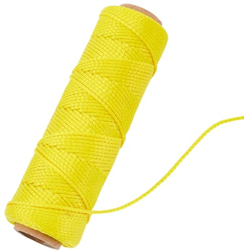 GORGECRAFT Gelbe Maurerschnur 76m Lang Nr. 250 geflochtene Nylonschnur Nylonschnur Lockschnur Maurerschnur Für Maurerarbeiten Und Die Gestaltung Allgemeiner Bauprojekte Im Gartenbau Und Heimwerker