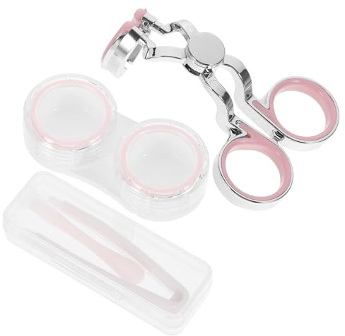 Ipetboom 1 Juego Quita lentillas herramienta de palo de lentes de ventosa de contenedor de lentes de ojos palo de reemplazable ventosa para lentes abdominales rosa