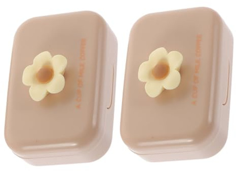 DEARMAMY 2sätze Kontaktlinsenbehälter Reise-kontaktlinsenbehälter Kontaktlinsenbox Make-up-linsenbehälter Praktischer Kontaktlinsen-Organizer Linsenverpackungsbox Kontaktlinsenetui Kleines