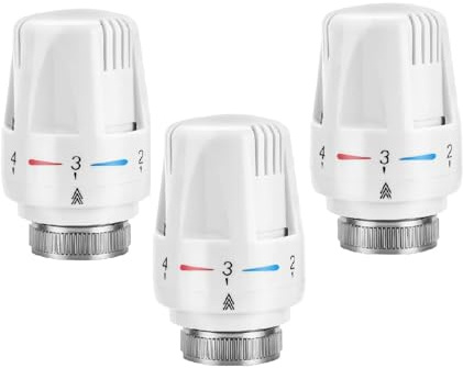 CROWNSHOP 3PCS Thermostatic Radiator Head Thermostatic Radiator Valve Heating System Temperature Control Heads for Home Office (9)