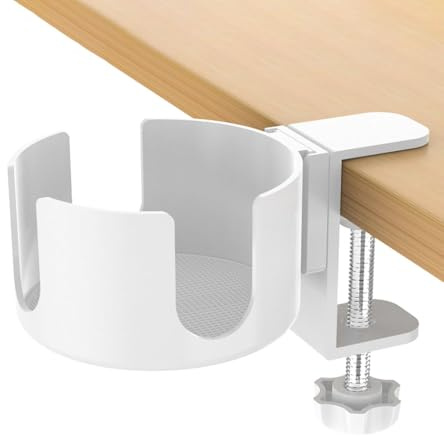 Pamtns Becherhalter Schreibtisch Getränkehalter Tisch Flaschenhalter Flaschenhalter Kreativen Büro Becherhalters Anti Verschütten Tassenhalter Cup Holder Weiß für Büro Küche Zuhause Outdoor