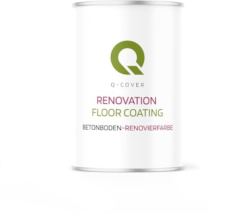 Q-COVER Bodenfarbe Renovierfarbe | Rotbraun RAL 8012 | Matt 1L | Abriebfest für Keller, Beton
