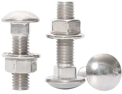 Tornillos de puente de acero inoxidable 304, pernos de carro y tuercas de cabeza semicircular, cuello cuadrado y cabeza plana, M5, M6, M8, M10, 2/5/10/20 unidades(10set M5X30)
