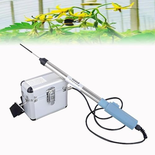 PoiToe Polinizador eléctrico de Tomates, Herramienta de polinización de pepinos y Tomates de Invernadero, duración de la batería de 10 Horas, Velocidad de 4800 r/min, Adecuado para Tomates, pimientos