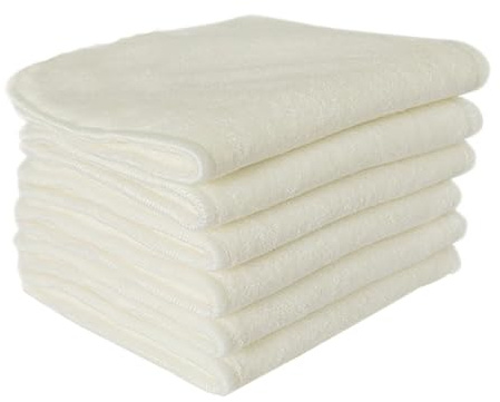 TOGEVAL 6stücke Bambusfaserwindel Babywindel Mikrofaser Stoffwindel Pads Tuch Windel Saugpads Für Neugeborene Kleinkinder Stoffwindelunterlage